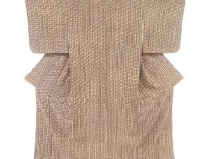 縮緬地遠州椿模様小紋着物